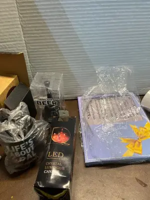 picture frame , led candle , mug , bell