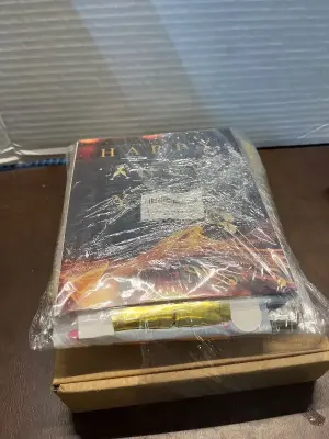 halloween decorations & box of balloons