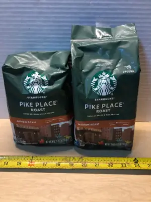2 bags 28oz Starbucks pike place ground coffee exp:3/15/26