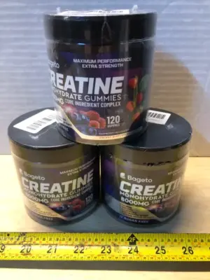 3 tubs 120 gummies each creatine monohydrate exp:8/19/27