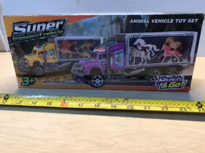 Animal vehicle toy set