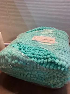 striped bathroom rug