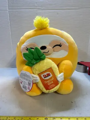 pineapple and sloth snackies plush