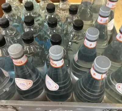 A lot of assorted water