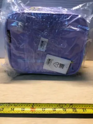 2 purple lunch bags