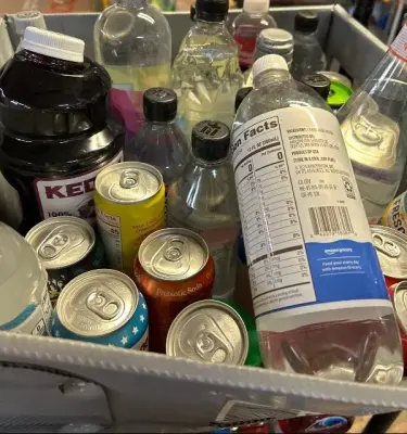 variety drinks various dates and water