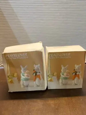 2ct bunny set decoration