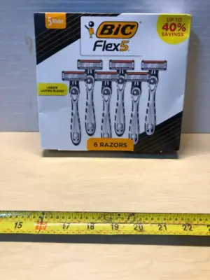6 count Bic flex5 razors