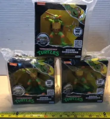 3 boxes teenage mutant ninja turtles action figures