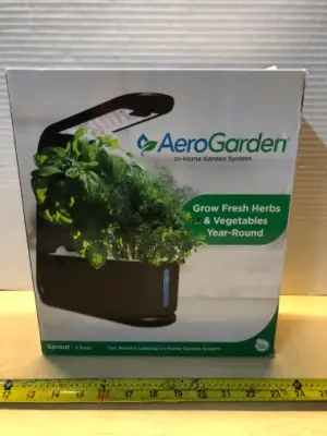 Aero garden in home garden system grow vegetables and herbs all year