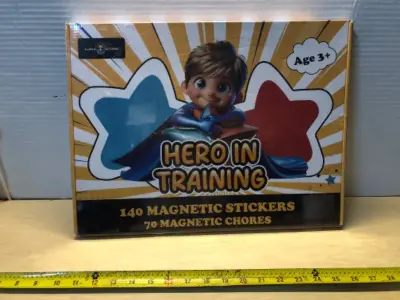 Hero in training magnetic stickers