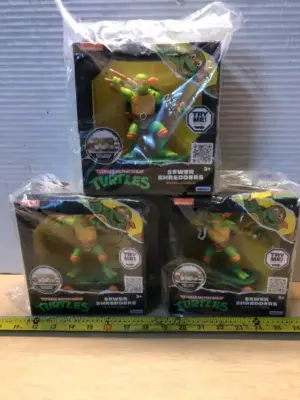 3 boxes teenage mutant ninja turtles action figures