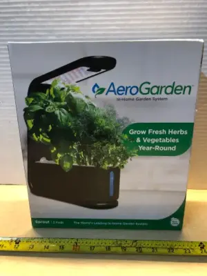 Aero garden in home garden system grow hens and vegetable s all year