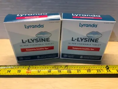 2 boxes 20 chewables each L-Lysine lip support