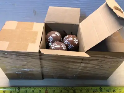 3 boxes of Christmas balls