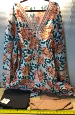 Size XL dress size M tank top, size large period panties