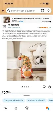 Gnome figurine with light