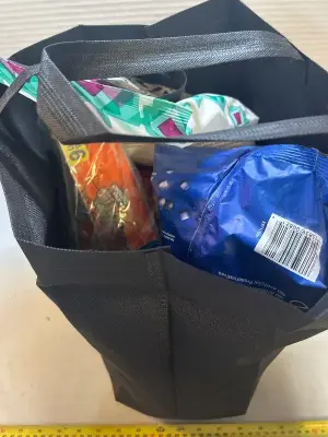 bag of snacks mostly out of date