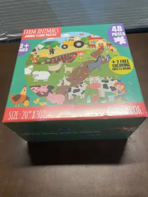 farm animals jumbo floor puzzle