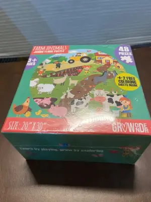 farm animals jumbo floor puzzle