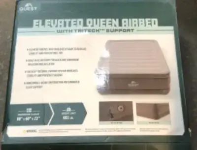 Elevated queen air bed built in pump
