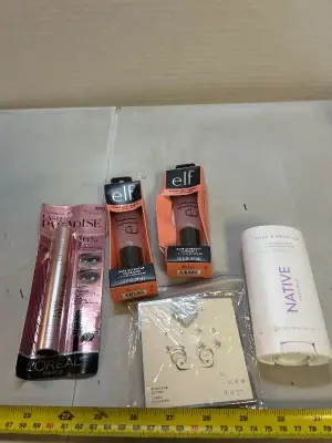 makeup, earring, deodorant, bundle