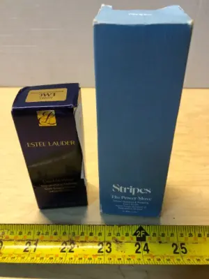 1oz Estée Lauder double wear stay in place makeup 3W1 TAWNY, stripes facial serum