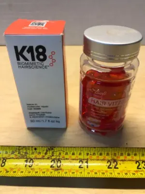 1.7oz k18 biomimetic hair science leave in hair mask, bottle 40 capsules hair vitamins