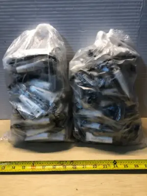 2 bags 3 blade razors and sample shaving cream