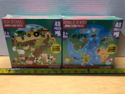 2 boxes floor puzzles