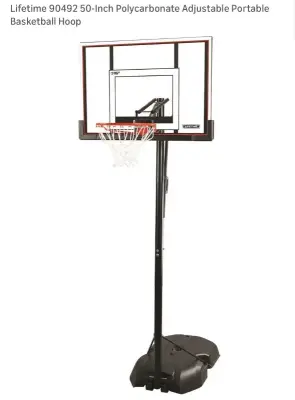 Lifetime 50” all star shatterproof steel framed backboard