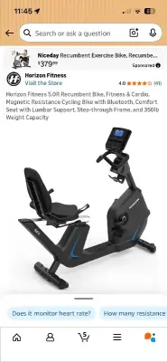 Horizon Fitness 5.0R Recumbent Bike