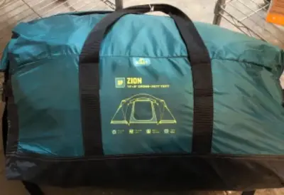 8 person Zion 14’x8’ cross vent tent (opened)