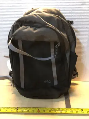 DSG black and grey backpack place for helmet and bats