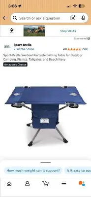 Sport-Brella SunSoul Portable Folding Table