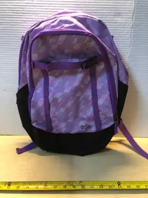 Purple DSG backpack spot for helmet and bats