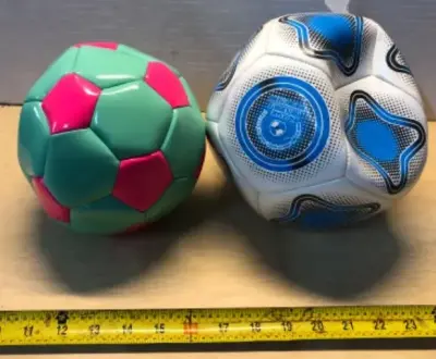 2 soccer balls