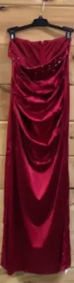 Uryiao size small red strapless dress