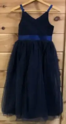 Blue kids size 10 dress (140)