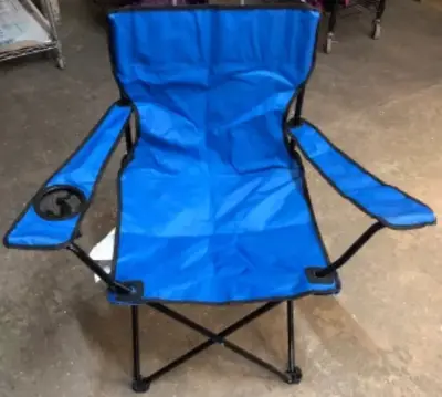 Blue folding chair