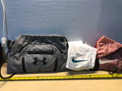 Under armor drawstring bag whit Nike drawstring bag peach Nike drawstring bag