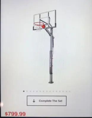 60” goaliath ignite glass backboard as is