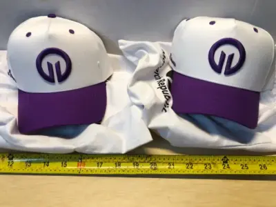2 purple monarch republic hats