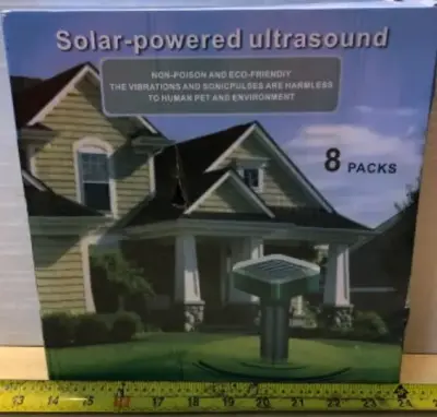 8 pack solar power ultrasound animal repellent