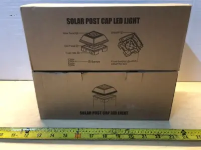 2 boxes solar post cap LED light