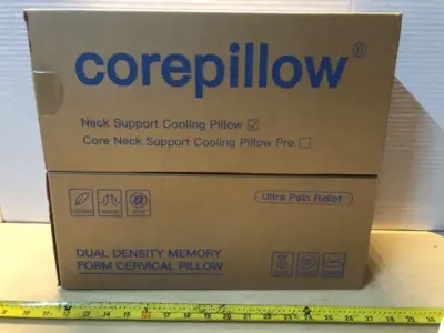 2 boxes dual density memory form cervical core pillow