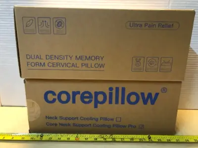 2 boxes dual memory form cervical core pillow