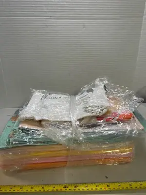 16 ct tablecloth, lots of mini flags