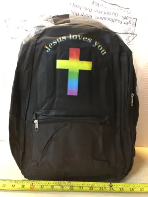 12 pc Jesus loves you backpack