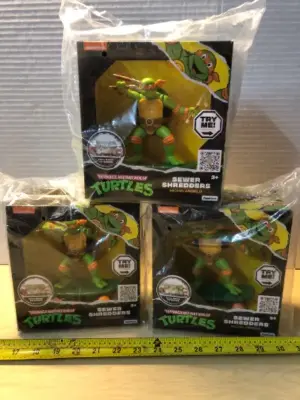 3 boxes teenage mutant ninja turtles action figures